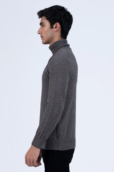 Grey Turtleneck Sweater