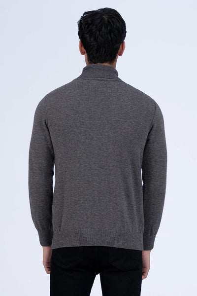 Grey Turtleneck Sweater
