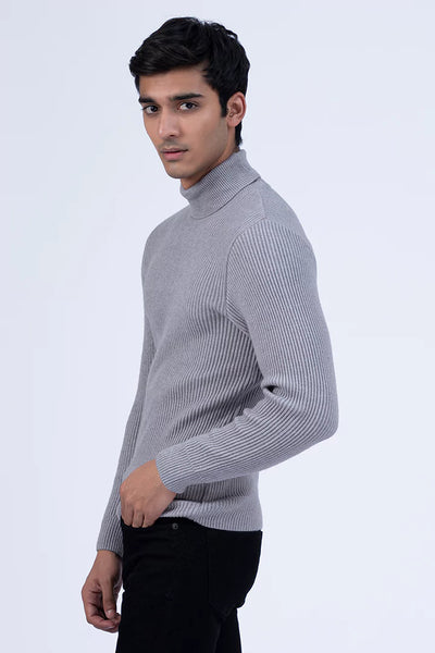 Grey High Neck Sweater