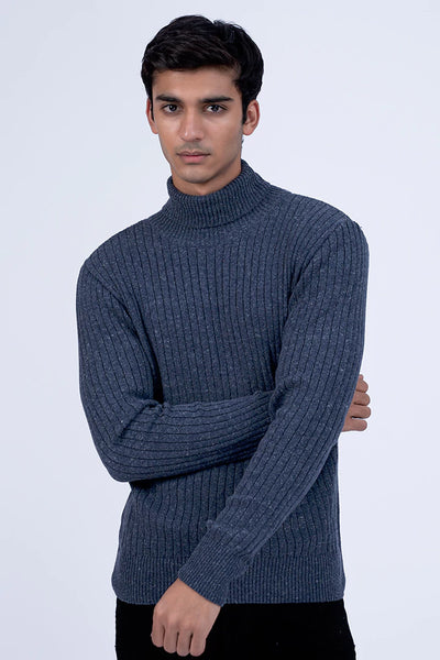 Cerulean Blue Turtleneck Sweater