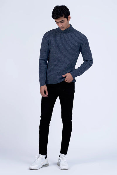 Cerulean Blue Turtleneck Sweater