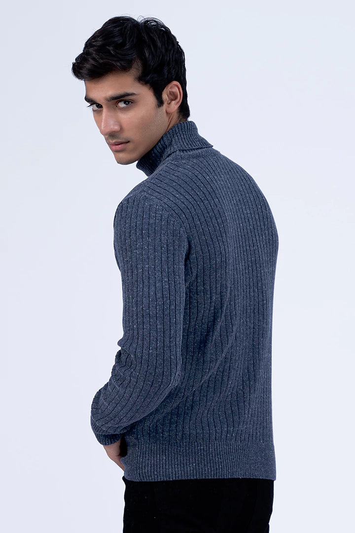 Cerulean Blue Turtleneck Sweater