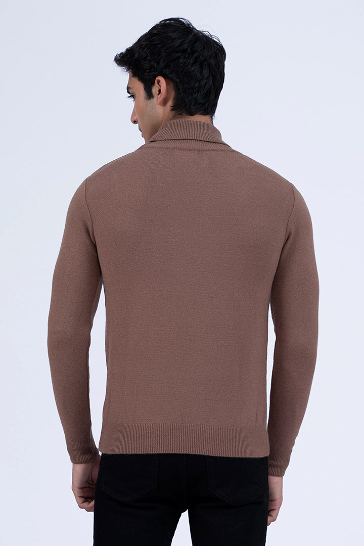 Light Brown Turtleneck Sweater