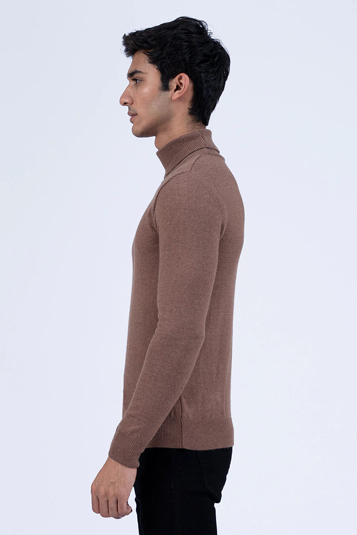 Light Brown Turtleneck Sweater