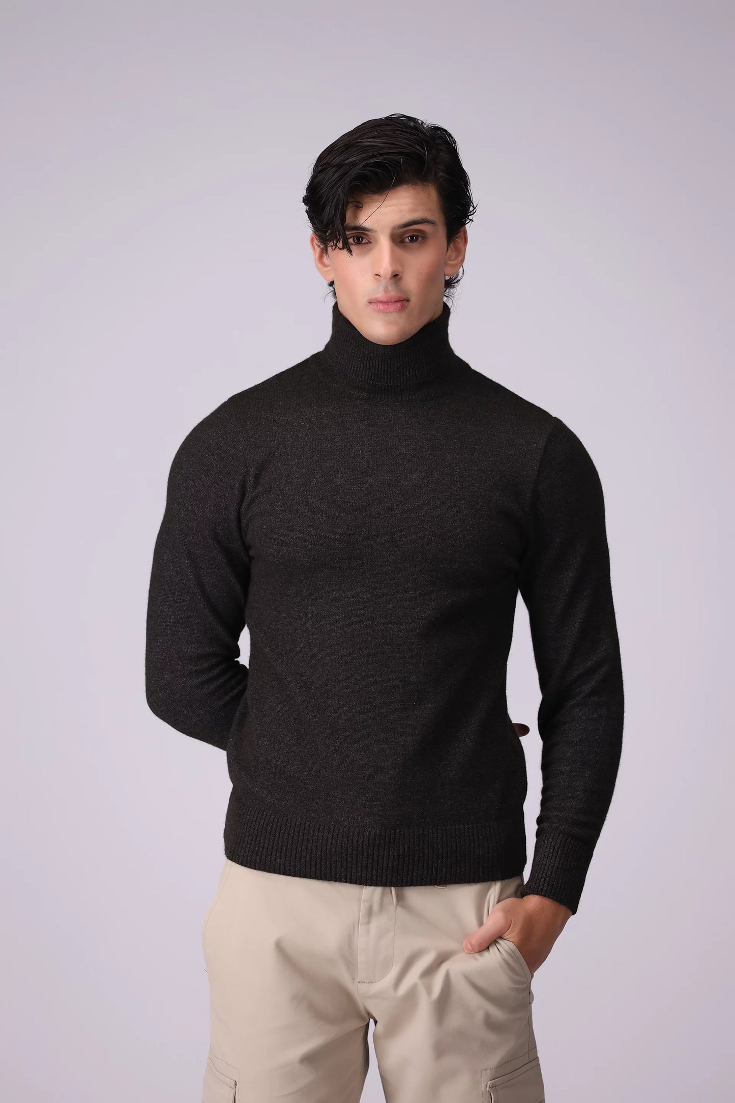 Turtleneck Plush Sweater - Cougar Clothing