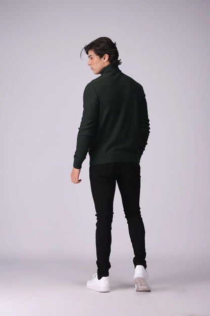 Roll Neck Cable Knit Sweater - Cougar Clothing