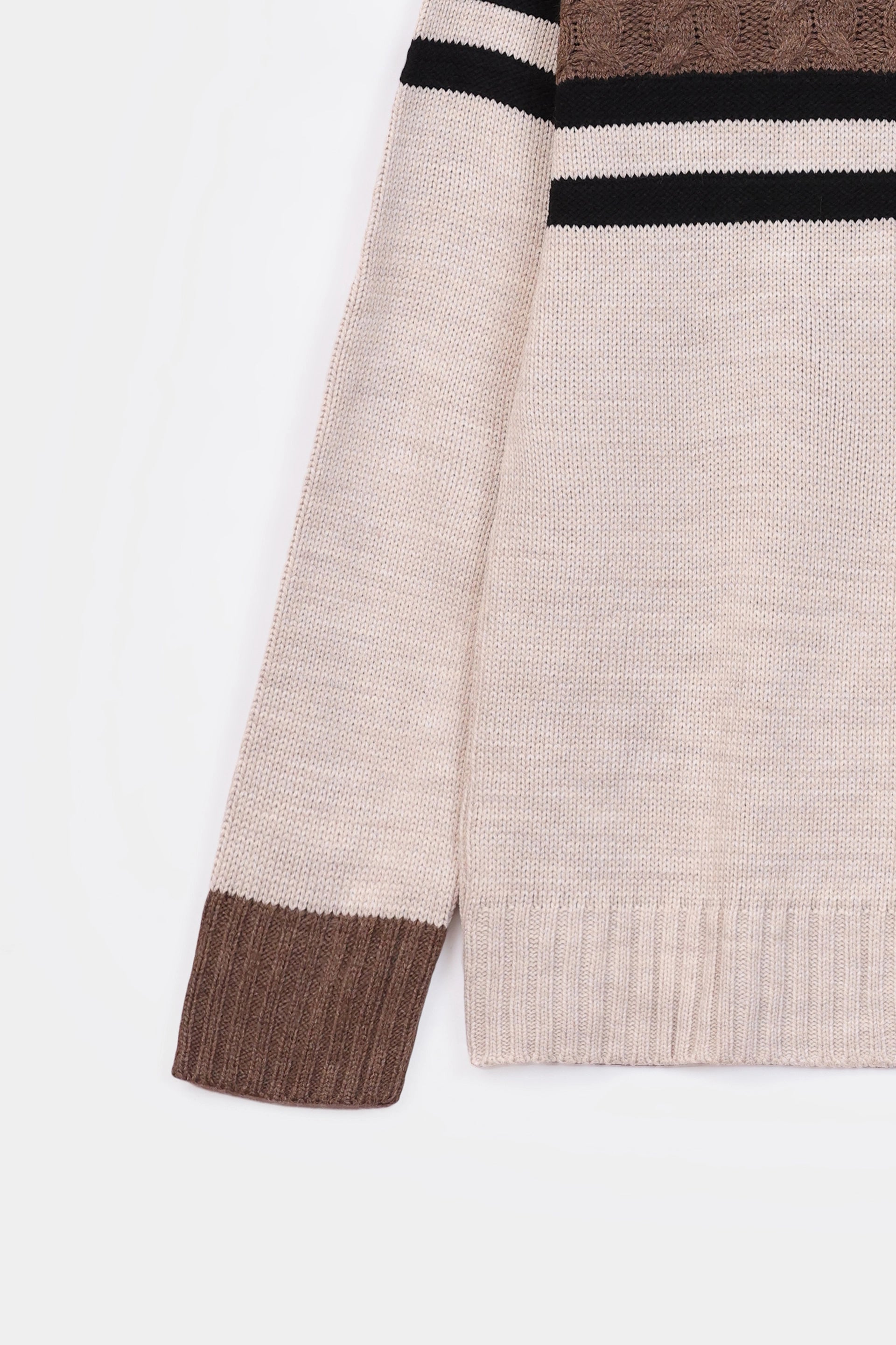 Roll Neck Cable Neck Sweater - Cougar Clothing