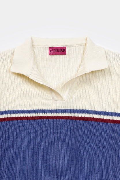Johnny Collar Color Block Sweater - Cougar Clothing