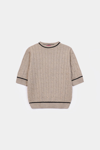 Short Sleeved Knit Sweater - Cougar Clothing