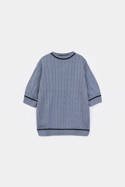 Short Sleeved Knit Sweater - Cougar Clothing