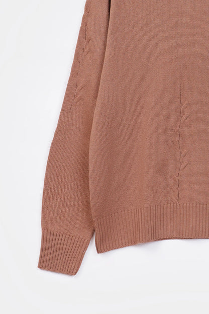 Roll Neck Knit Sweater - Cougar Clothing