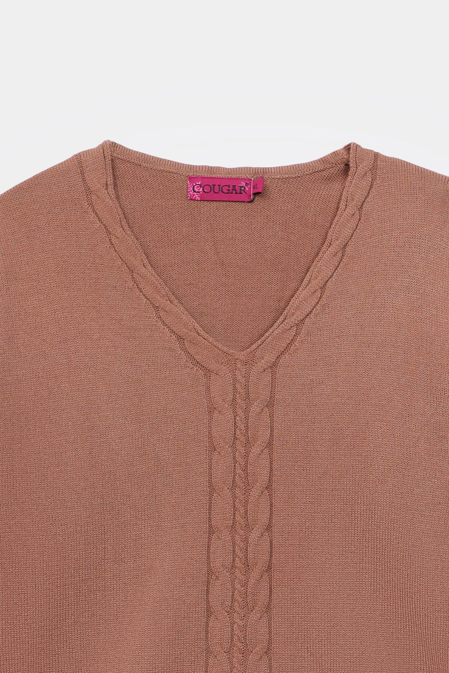 V-Neck Knit Sweater - Cougar Clothing