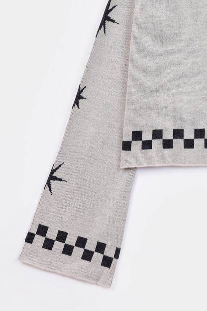 Cropped Jacquard Sweater - Cougar Clothing