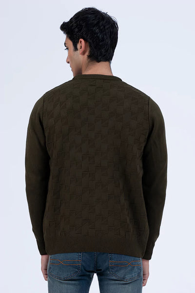 Geometric Patterned Knitted Sweater