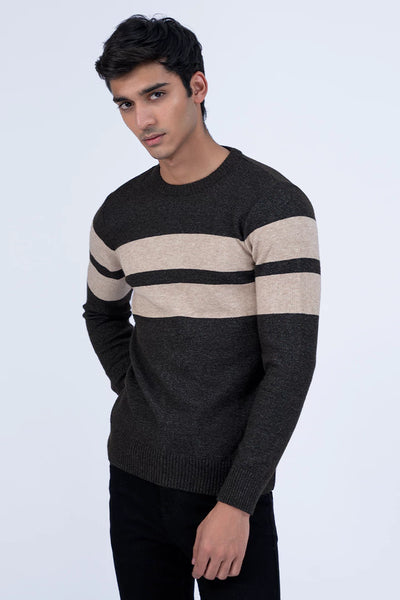 Charcoal Color Block Sweater