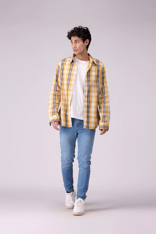 Regular Fit Button-Down Check Shirt - Cougar Clothing