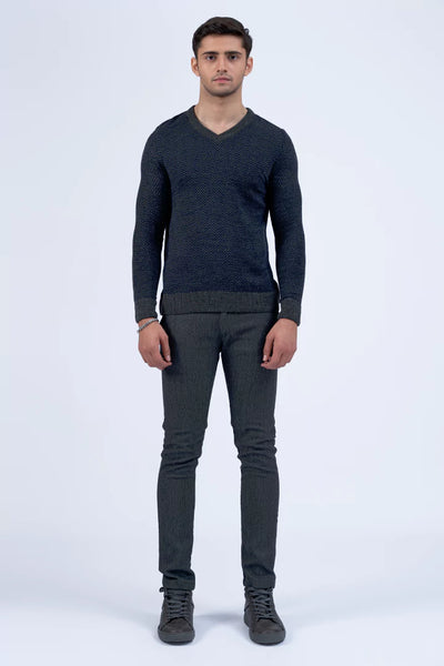 Charcoal V-Neck Sweater