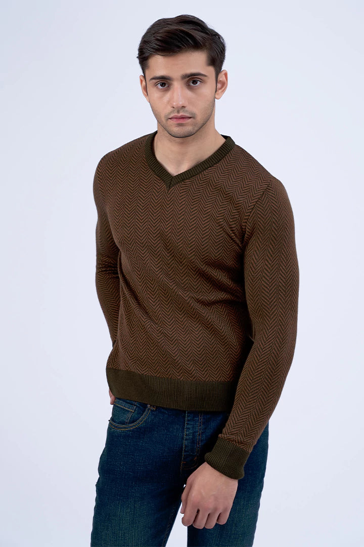 Herringbone Pattern Sweater