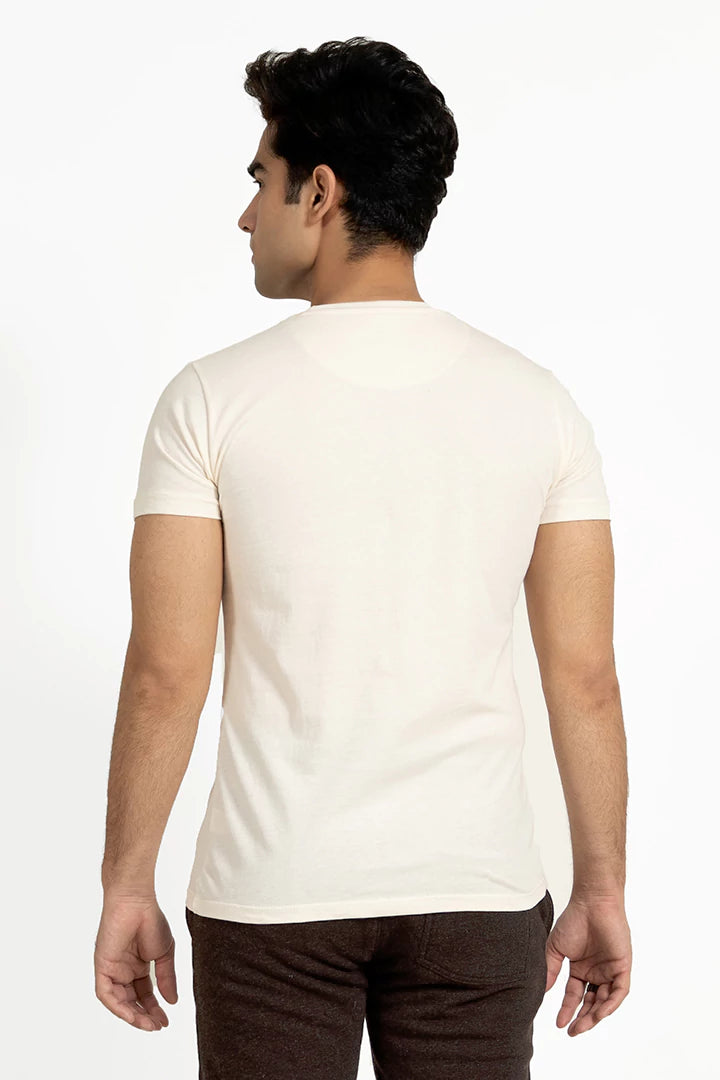 Light Beige Graphic T-Shirt
