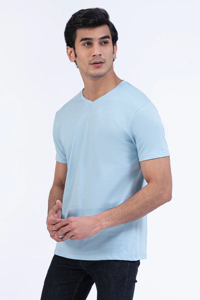 Sky Blue V-Neck T-Shirt