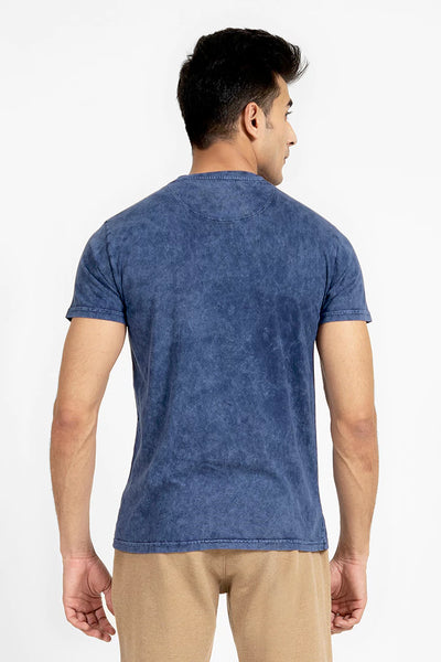 Blue Embossed T-Shirt