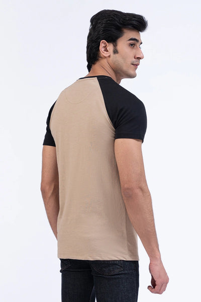 Contrast Raglan Sleeves T-Shirt