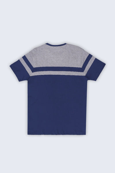 Blue Contrast Relaxed Fit T-Shirt