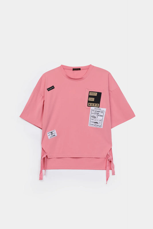 T-Shirt With Side Knots - Cougar Clothing