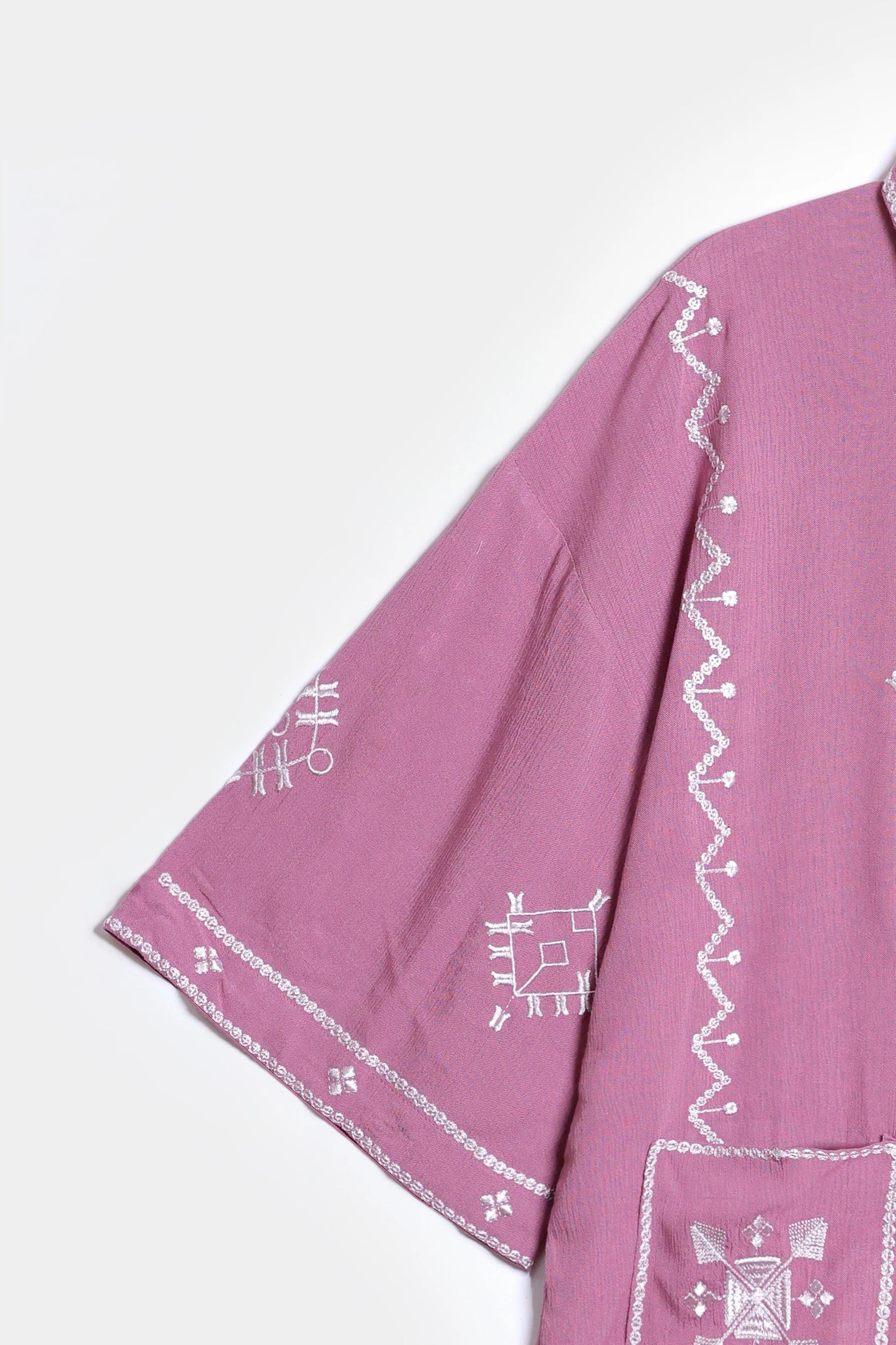 Viscose Blend Embroidered Shirt - Cougar Clothing