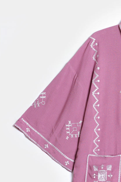 Viscose Blend Embroidered Shirt - Cougar Clothing