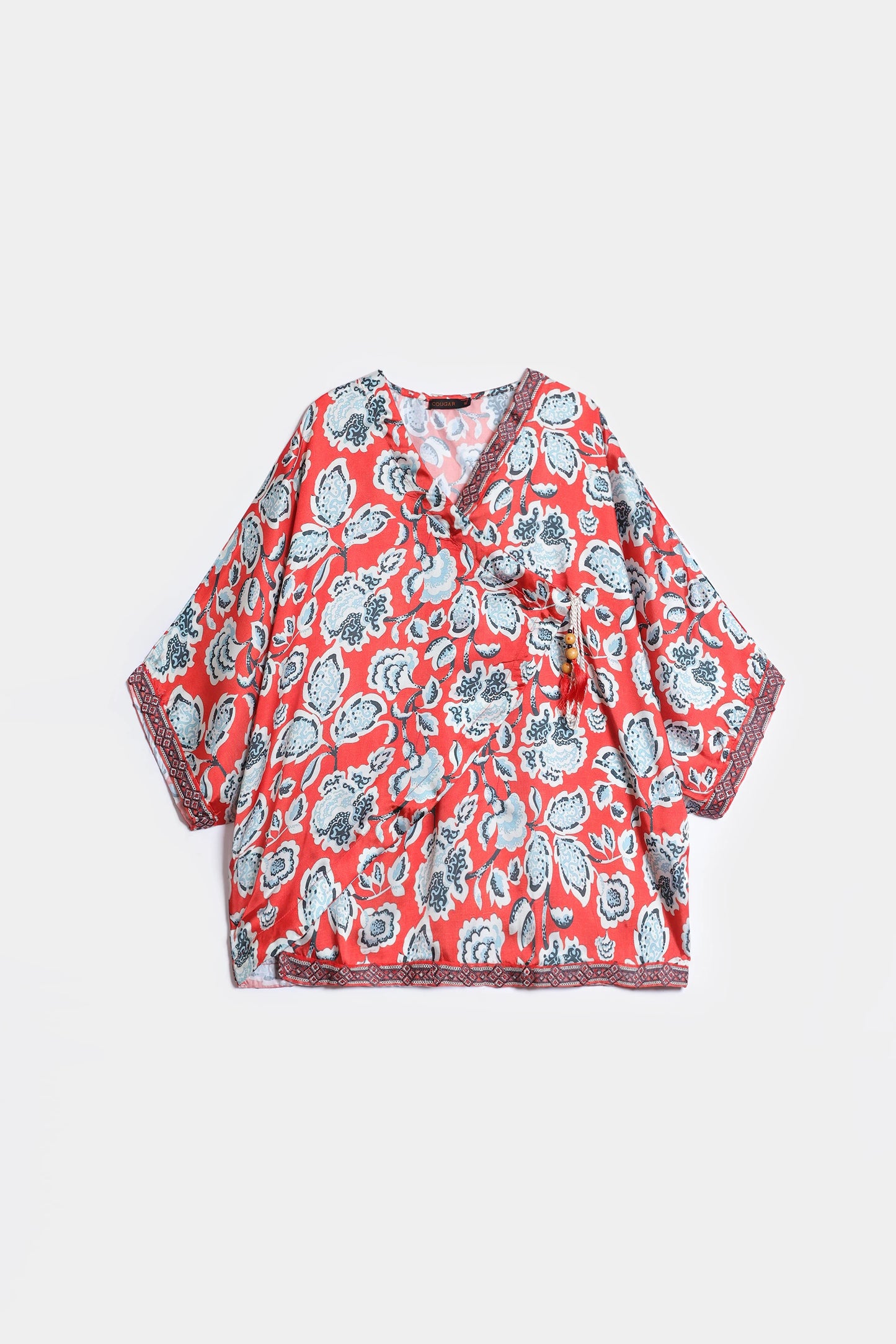 Charmeuse Silk Printed Top - Cougar Clothing