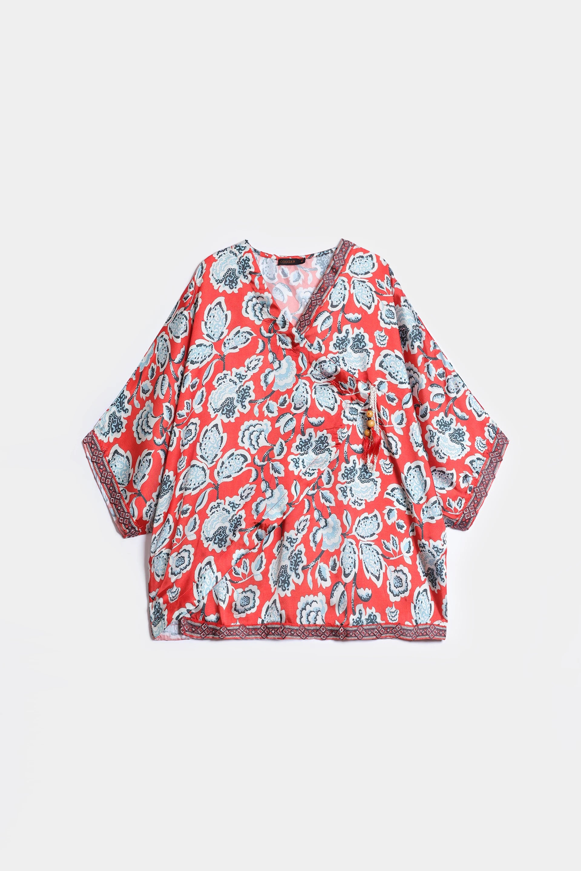 Charmeuse Silk Printed Top - Cougar Clothing