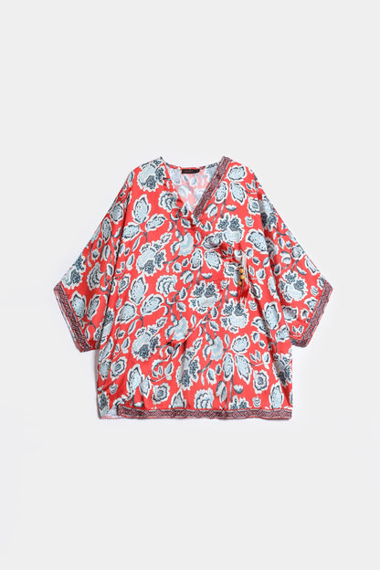 Charmeuse Silk Printed Top - Cougar Clothing