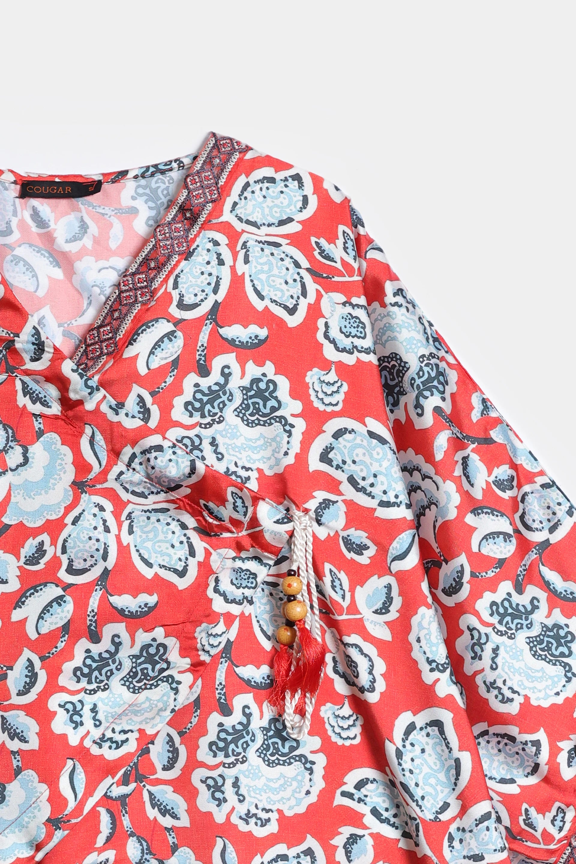 Charmeuse Silk Printed Top - Cougar Clothing