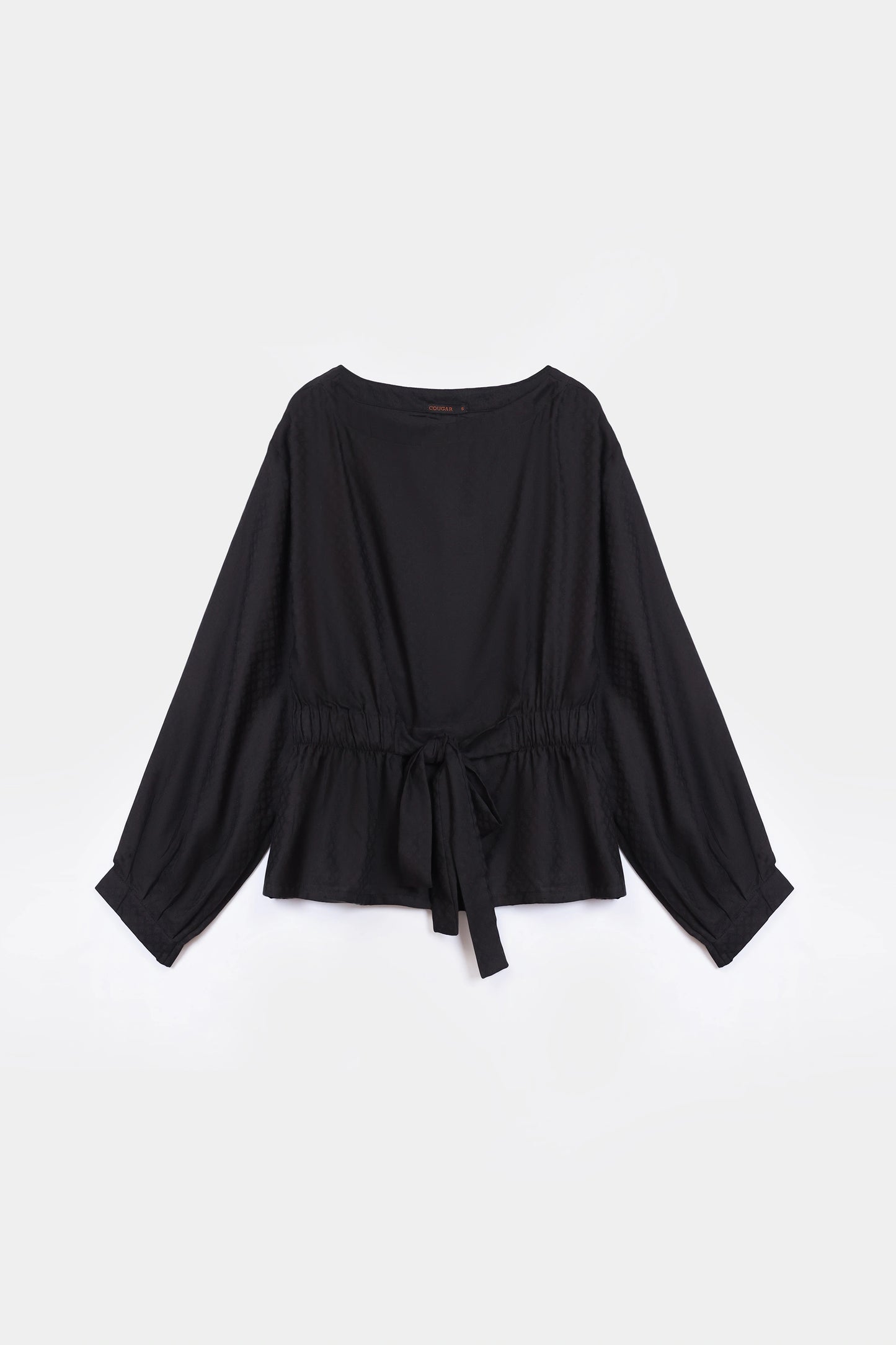 Boat Neck Belted Peplum - Cougar Clothing