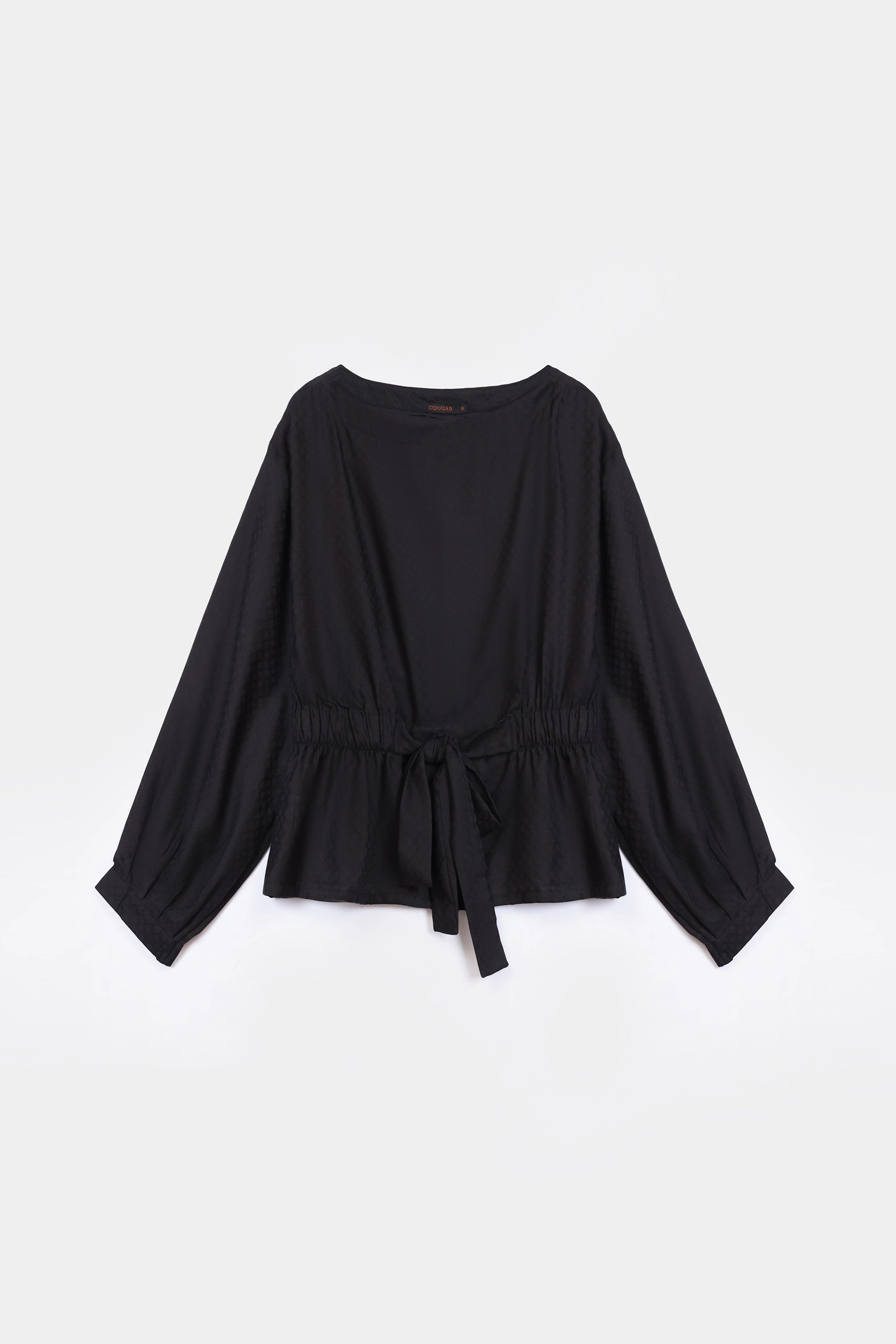 Boat Neck Belted Peplum - Cougar Clothing