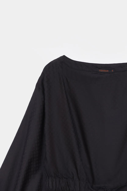 Boat Neck Belted Peplum - Cougar Clothing