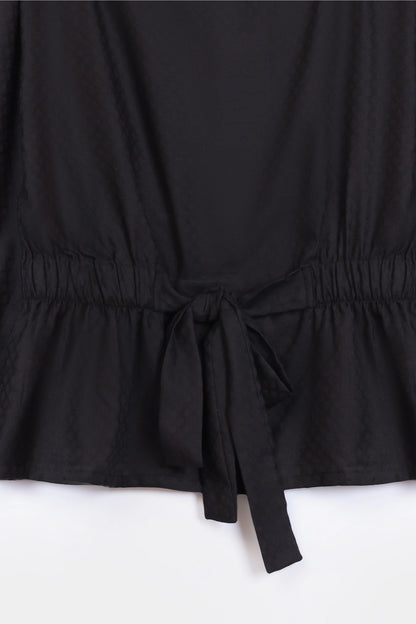 Boat Neck Belted Peplum - Cougar Clothing