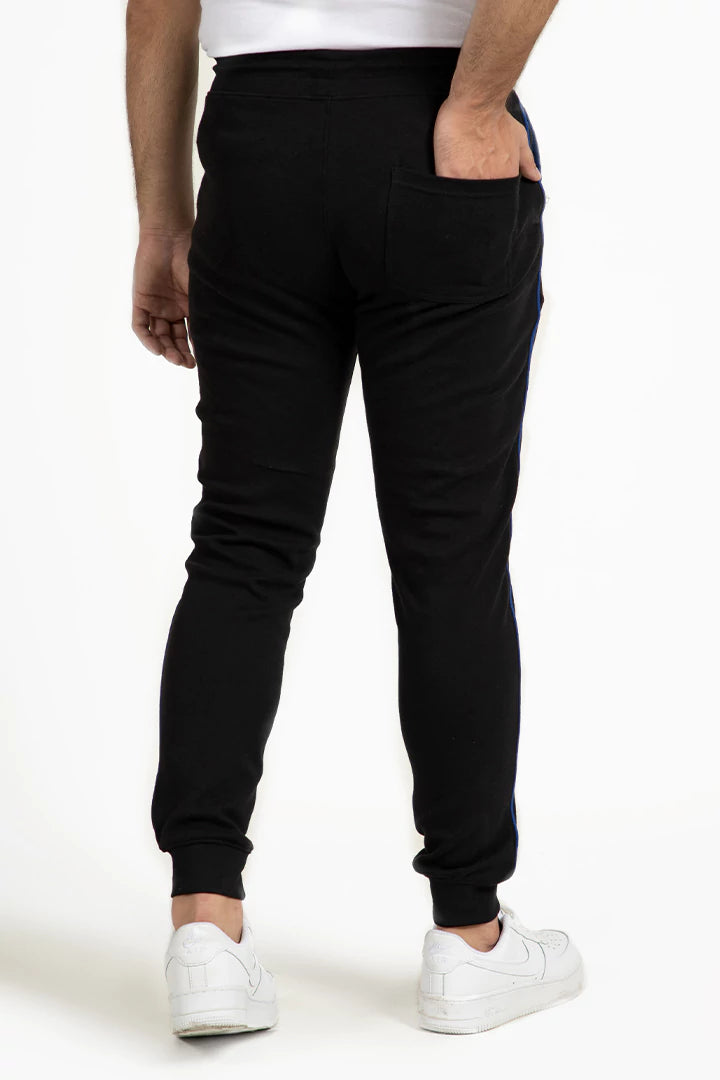 Black Contrast Skinny Fit Trousers