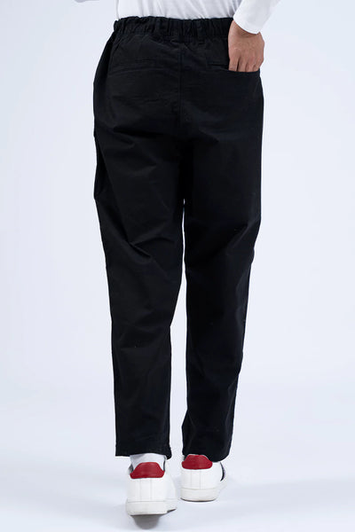 Black Relax Fit Trousers