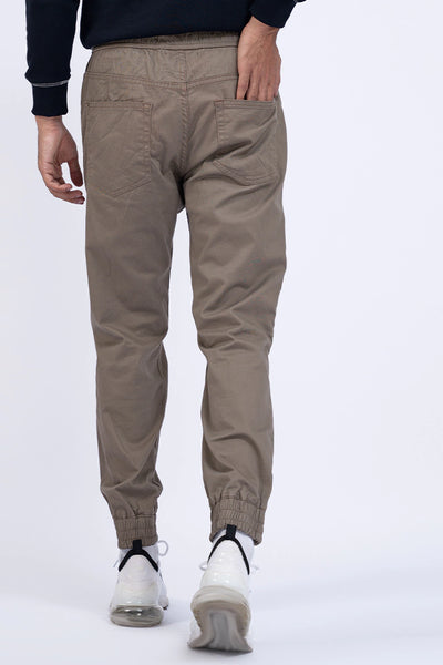 Cinder Brown Slim Fit Jogger Pants