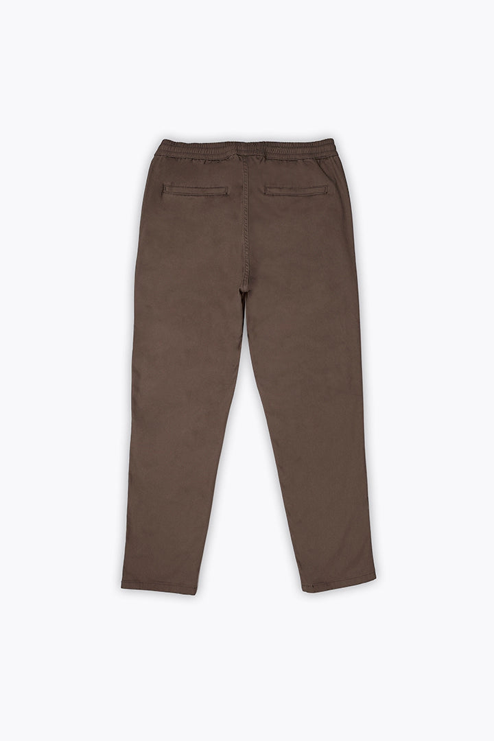Brown Woven Slim Fit Trousers