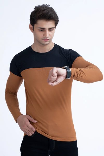 Caramel Color Block T-Shirt