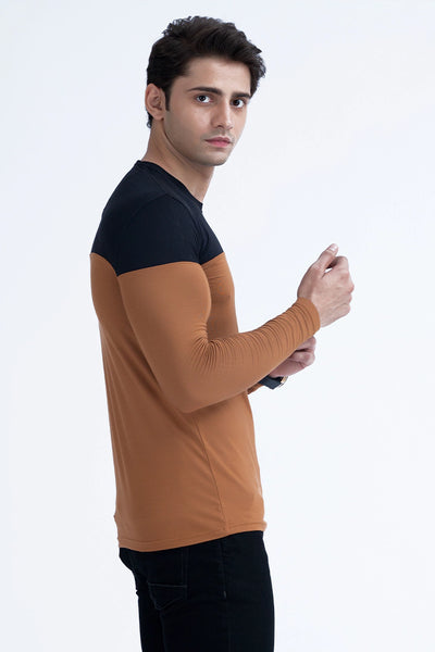 Caramel Color Block T-Shirt
