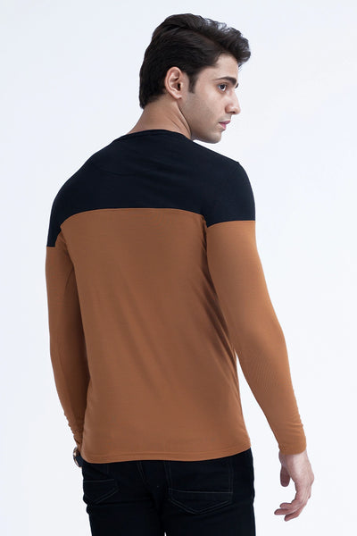 Caramel Color Block T-Shirt