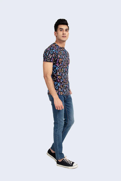 Black Alphabets T-Shirt