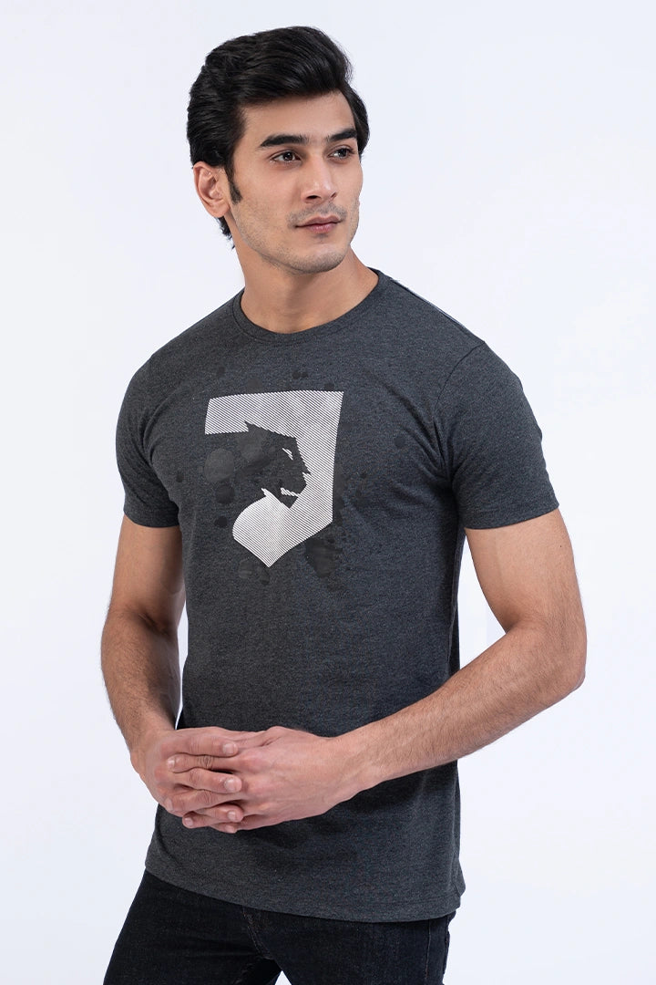 Charcoal Contrast Logo T-Shirt