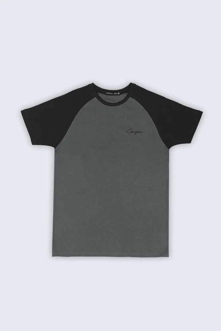 Charcoal Raglan Sleeves T-Shirt