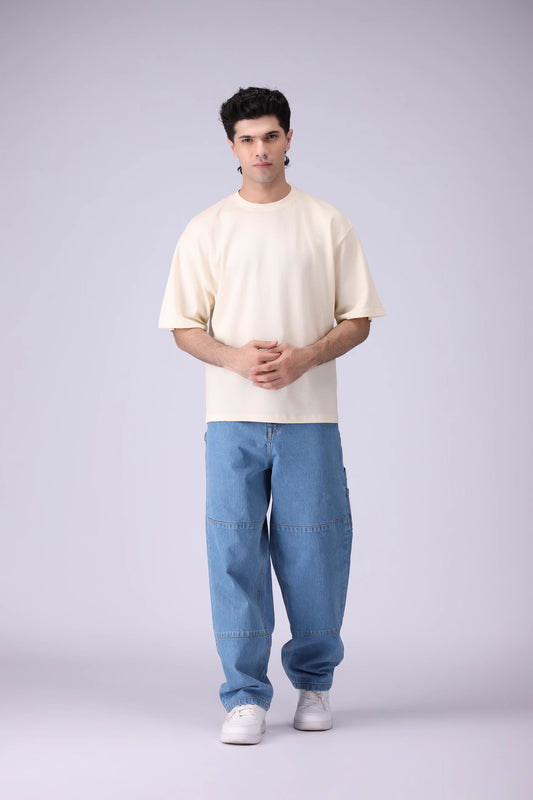 Box Fit Popcorn Knit T-Shirt - Cougar Clothing