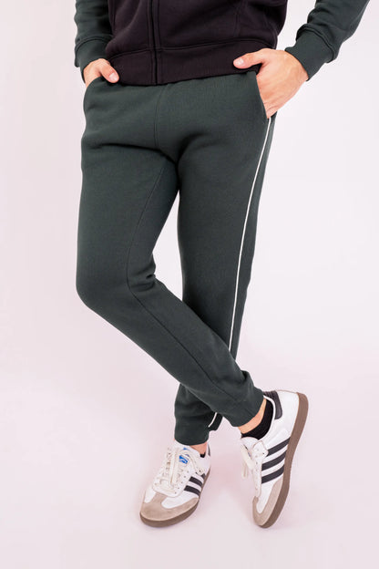 Slim Fit Jogger Pants With Side Piping - Cougar Clothing